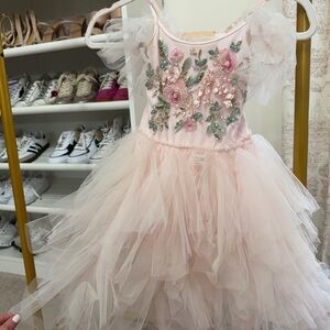 Tutu Du Monde Blush Tulle Dress with Floral Details